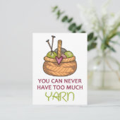Te veel Yarn Briefkaart (Staand voorkant)