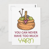 Te veel Yarn Briefkaart (Voorkant / Achterkant)