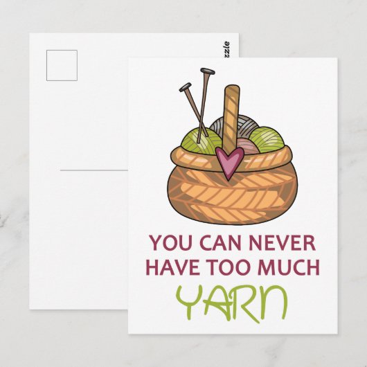 Te veel Yarn Briefkaart (Voorkant / Achterkant)