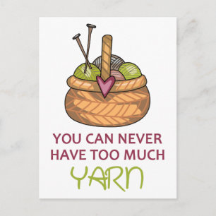 Te veel Yarn Briefkaart