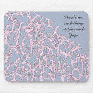 Te veel Yoga mousemat, roze Muismat