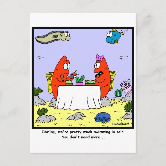 Te veel zout briefkaart (Voorkant)