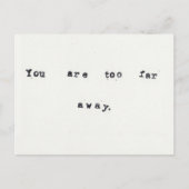 Te ver weg briefkaart (Voorkant)