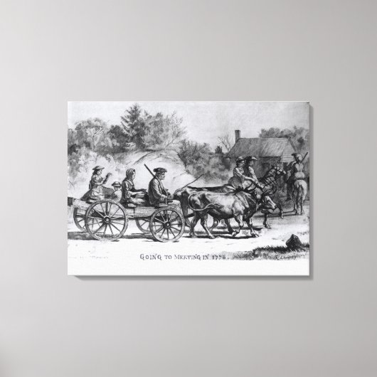 Te vergaderen in 1776, 1876 canvas afdruk (Voorkant)
