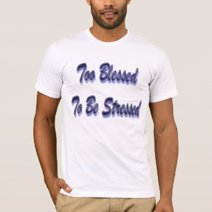 Te versnipperd om in blauw te worden gedrukt t-shirt