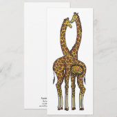 Te verwachten Giraffes - drachtige giraf Aankondiging (Voorkant / Achterkant)