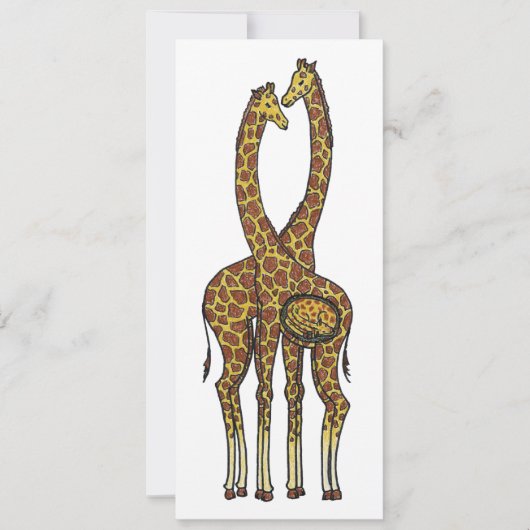 Te verwachten Giraffes - drachtige giraf Aankondiging (Voorkant)