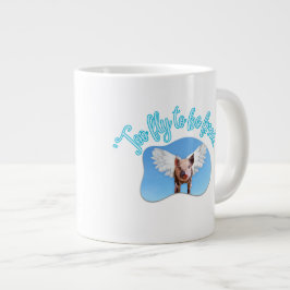 Te vliegen om vriend te zijn grote koffiekop