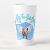 Te vliegen om vriend te zijn latte mok (Voorkant)