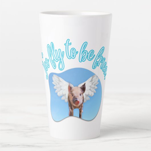 Te vliegen om vriend te zijn latte mok (Voorkant)