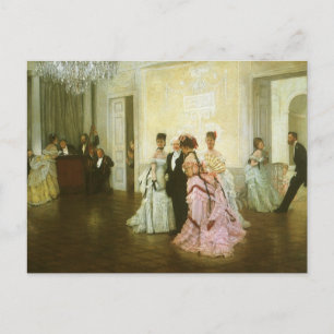 Te vroeg door James Tissot,  Victoriaans kunst Briefkaart