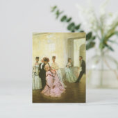 Te vroeg door James Tissot,  Victoriaans kunst Briefkaart (Staand voorkant)