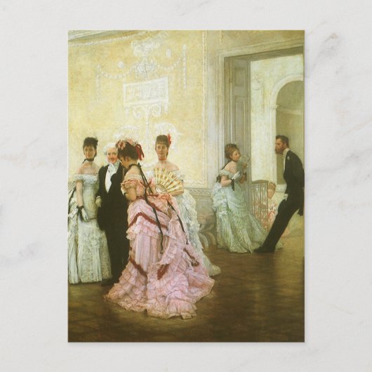 Te vroeg door James Tissot,  Victoriaans kunst Briefkaart (Voorkant)