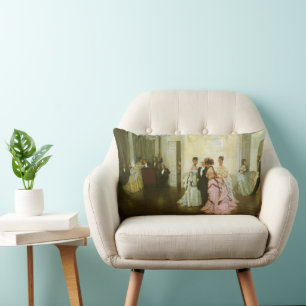 Te vroeg door James Tissot, Victoriaans kunst Kussen