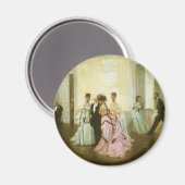 Te vroeg door James Tissot, Victoriaans kunst Magneet (Voorkant / Achterkant)