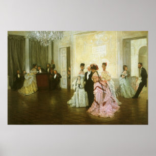 Te vroeg door James Tissot,  Victoriaans kunst Poster