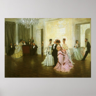 Te vroeg door James Tissot,  Victoriaans kunst Poster