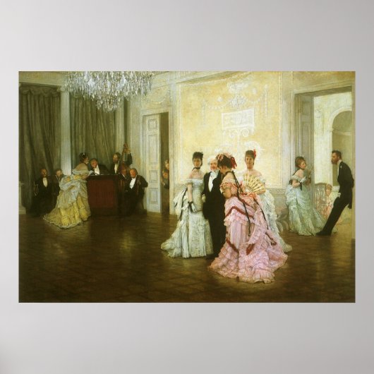 Te vroeg door James Tissot,  Victoriaans kunst Poster (Voorkant)