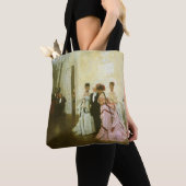 Te vroeg door James Tissot,  Victoriaans kunst Tote Bag (Dichtbij)