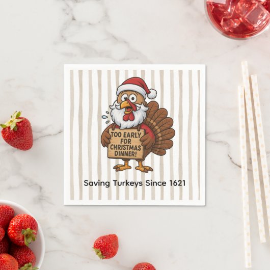 Te vroeg voor kerstdiners | Grappige kalkoen Servet (Insitu)