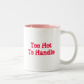 Te warm om te hanteren tweekleurige koffiemok