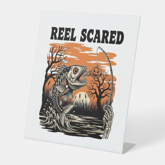 Te warm voor Halloween op school Reclamebord Met Voetstuk (Voorkant)