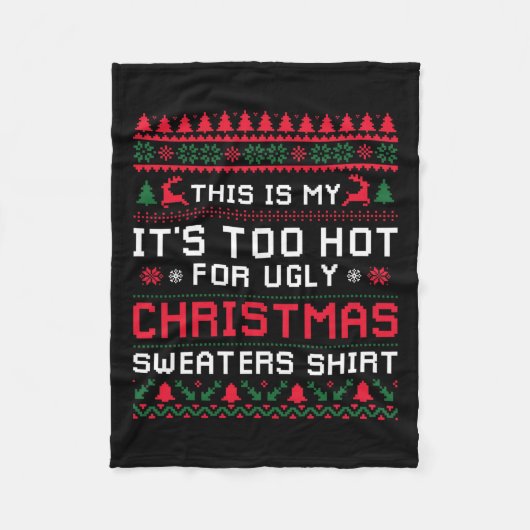 Te warme, lompige kerstzweten fleece deken (Voorkant)