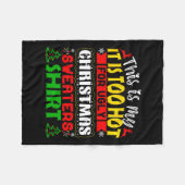 Te warme, lompige kerstzweten fleece deken (Voorkant (Horizontaal))