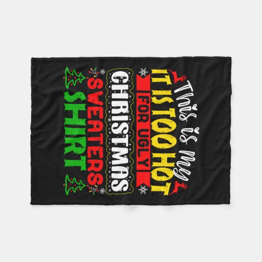 Te warme, lompige kerstzweten fleece deken (Voorkant (Horizontaal))