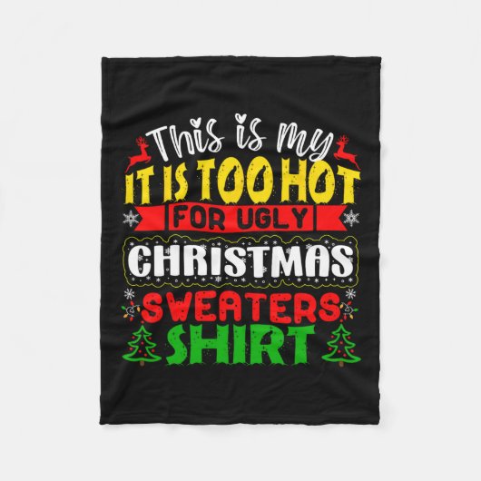 Te warme, lompige kerstzweten fleece deken (Voorkant)