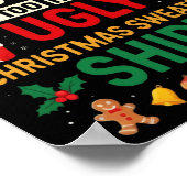 Te warme, lompige kerstzweten poster (Hoek)