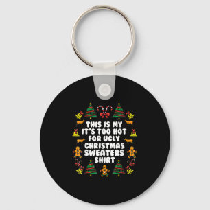 Te warme, lompige kerstzweten sleutelhanger