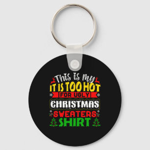 Te warme, lompige kerstzweten sleutelhanger