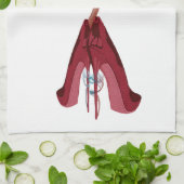 Te warme rode Stiletto toont kunst Theedoek (Gevouwen)
