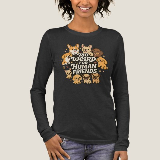 Te Weer voor Mensenvrienden - Hond Tri-Blend Shirt (Voorkant)