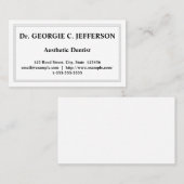 Te weinig esthetisch tandheelkundig Visitekaartje (Voorkant / Achterkant)