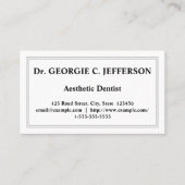 Te weinig esthetisch tandheelkundig Visitekaartje (Voorkant)