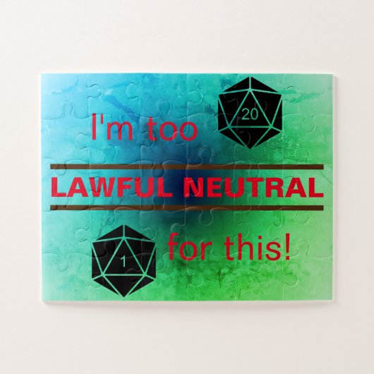 Te Wetmatig Neutraal Raadsel Legpuzzel (Horizontaal)