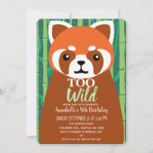 Te Wild Cute Red Panda kinderen van afgelopen dag Kaart (Voorkant)