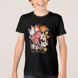 Te Wild Om Te Verwelken Vintage Bloem - Waterverf  Tri-Blend Shirt