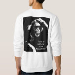 Te zijn of niet te zijn Quote Mannen Trui<br><div class="desc">Shakespeare Quote Pop Art Thinking Monkey Om al dan niet Elegant Modern Sjabloon Mannen te zijn Basic White Back Design / Print Sweatshirt.</div>