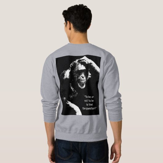 Te zijn of niet te zijn Quote Mannen Trui (Achterkant volledig)
