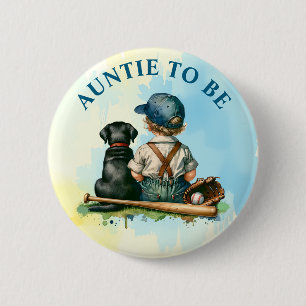 Te zijn tante   Schattige Baby shower Ronde Button 5,7 Cm
