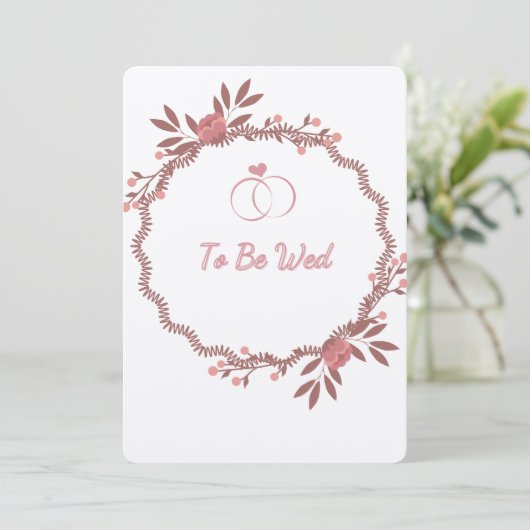 Te zijn Wed Feestdagenkaart (Staand voorkant)