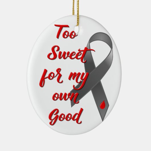 Te zoet - Diabetes Keramisch Ornament (Rechts)