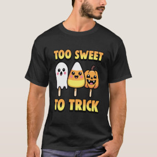 Te zoet om te bedotten Mooie Halloween Snoepjes T-shirt