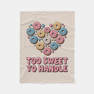 Te zoet om te hanteren Donut Kinder Fleece Deken