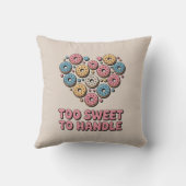 Te zoet om te hanteren | Donut Kinder Kussen (Achterkant)