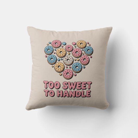Te zoet om te hanteren | Donut Kinder Kussen (Achterkant)