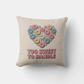 Te zoet om te hanteren | Donut Kinder Kussen (Voorkant)